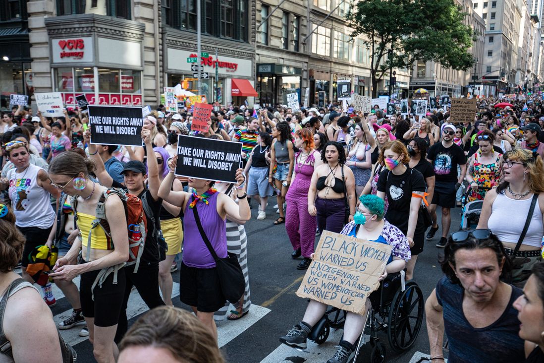 Scenes from the 2022 New York Dyke March.